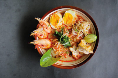 Laksa is a staple dish of multi - cultural Darwin