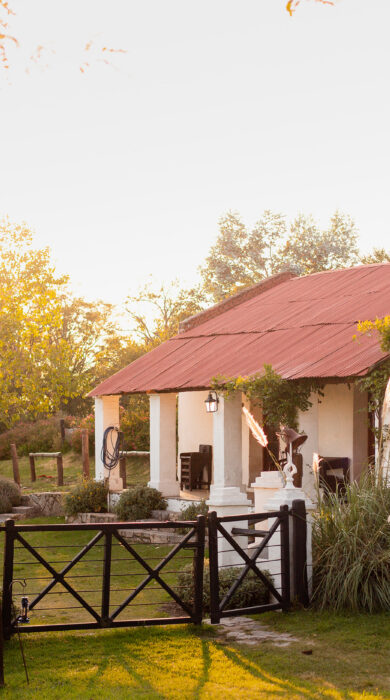 Exterior view of one of the lodges at Estancia Los Potreros