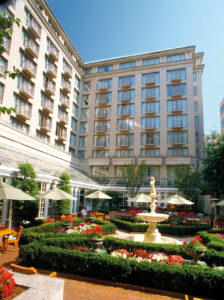 Courtyard of the Fairmont Hotel in Washington DC