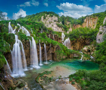 Waterfalls in Plitvice Lakes National Park