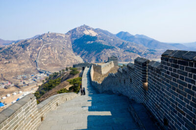 The great wall of China's Shanhaiguan pass section