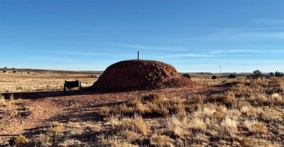 A traditional earthen hogan dwelling at Shash Diné EcoRetreat